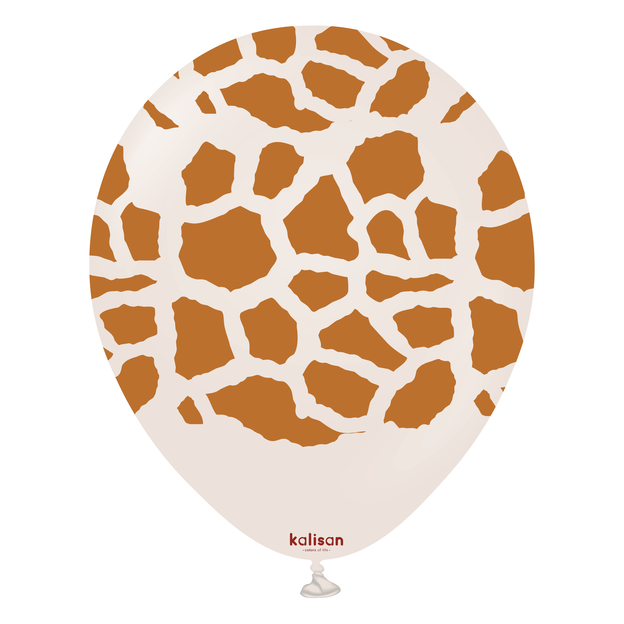 Sari Giraffe White Sand Print Color: Caramel