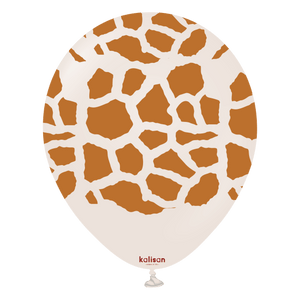 Sari Giraffe White Sand Print Color: Caramel