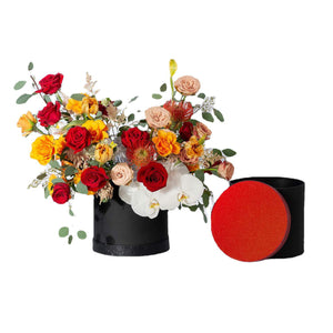 Black Straight Color Flower Box Set of 2