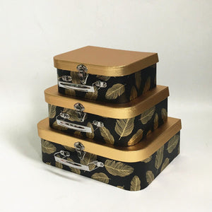 Case Box flower Black set of 3