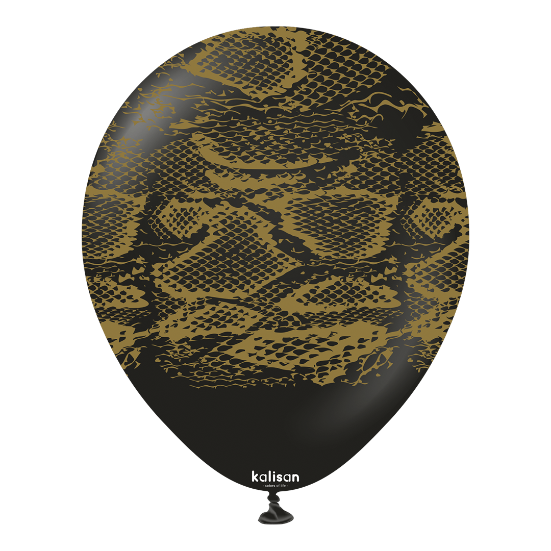 Safari Snake Black Print: Gold