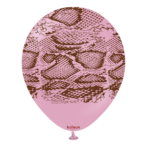 Safari Snake Dusty Rose Print: Dark Brown